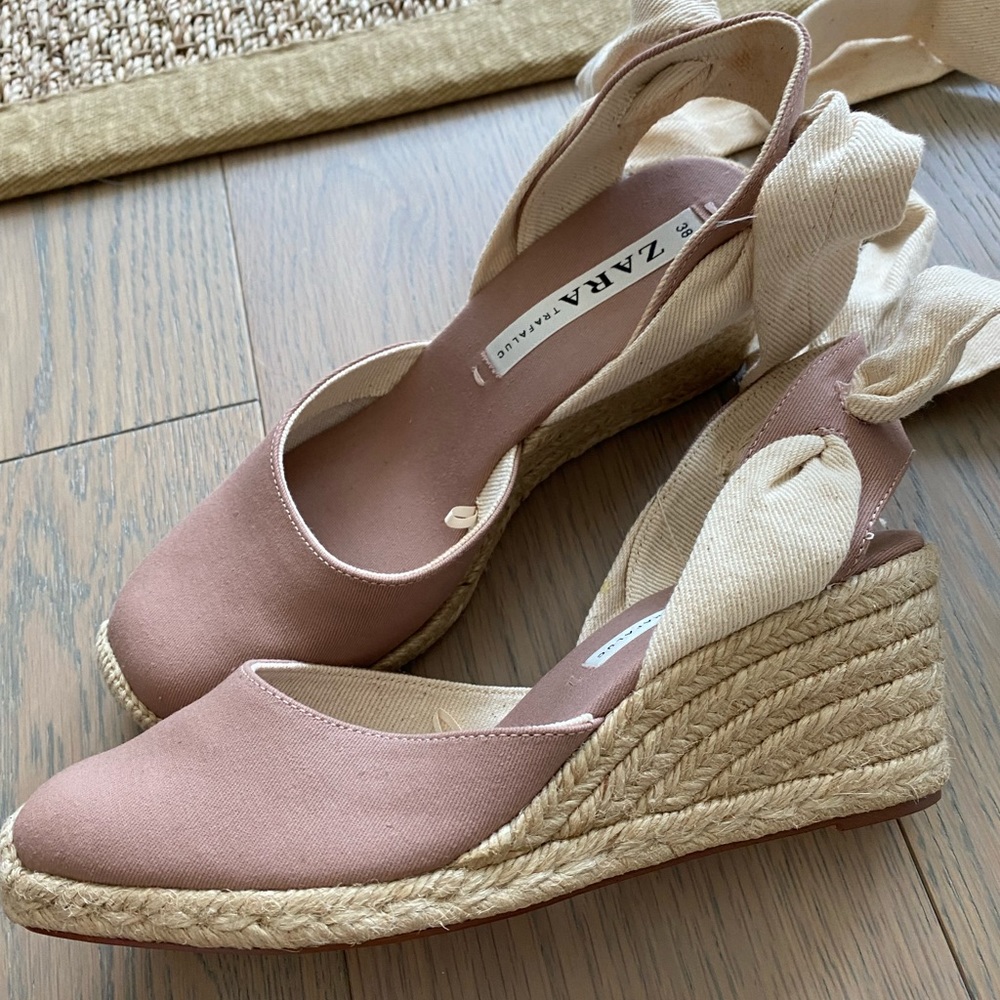Zara espadrilles with tie back EU 38